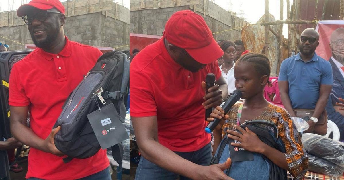 Lawyer Ady Macaulay Donates School Items to Children Affected by Aberdeen Fire Outbreak