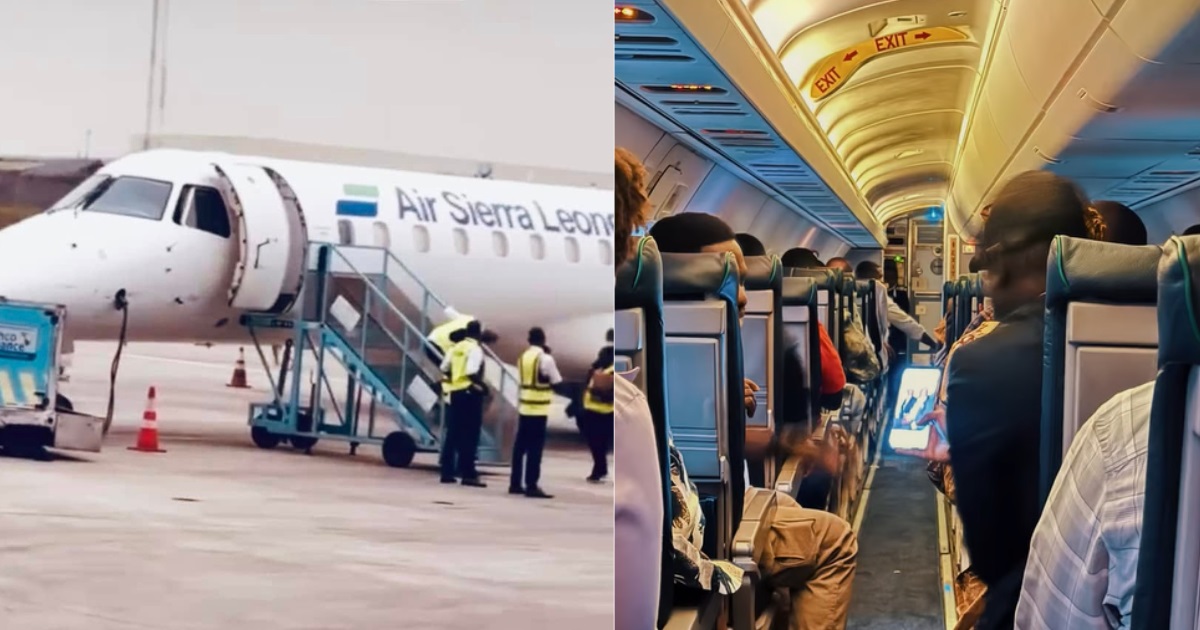 Passengers Show Food Served on Air Sierra Leone Flight