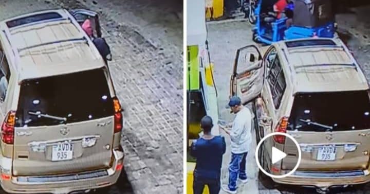 CCTV Captures Man Stealing Phone at Freetown Petrol Station