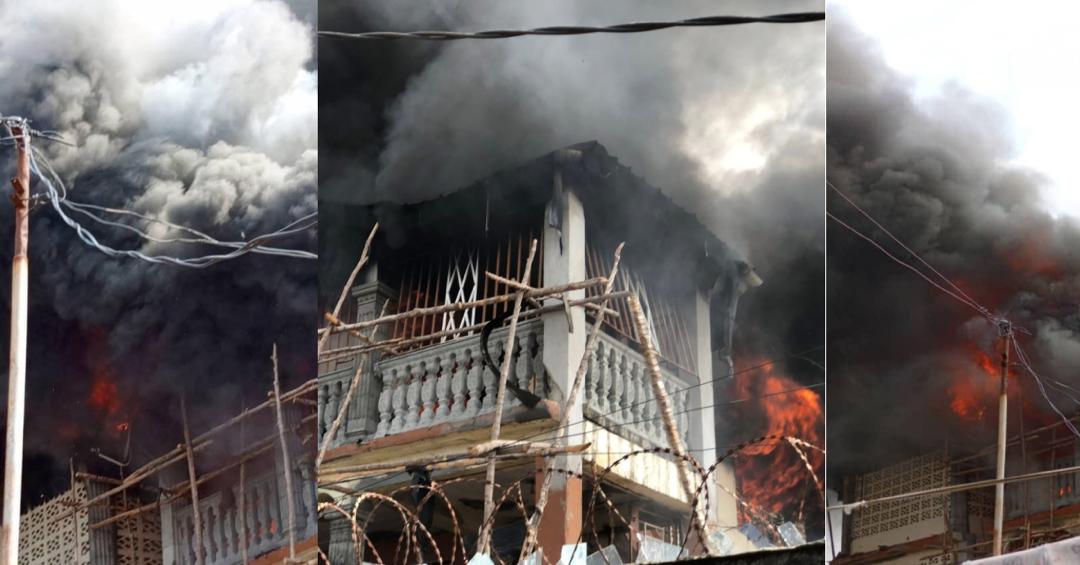Devastating Fire Engulfs Building on Magnus Street in Wellington, Freetown