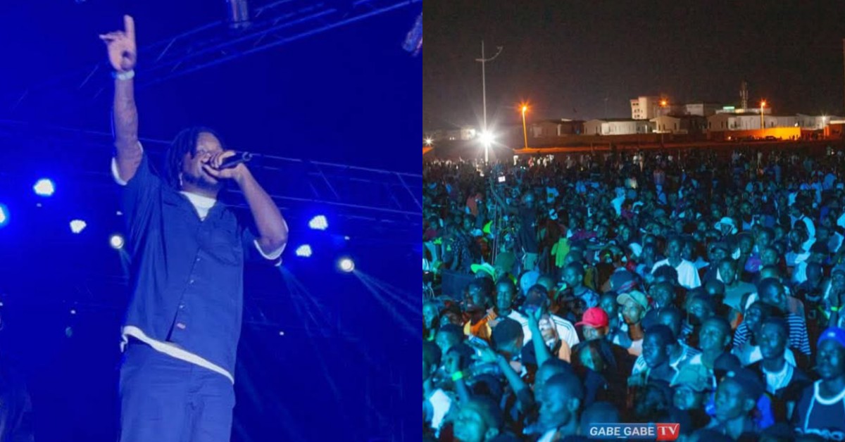 Massive Crowd Gather as Boss La Performs in Conakry Guinea