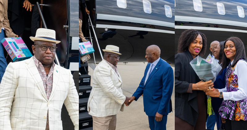 President Bio and First Lady Fatima Arrive in London Ahead of Oxford Africa Conference