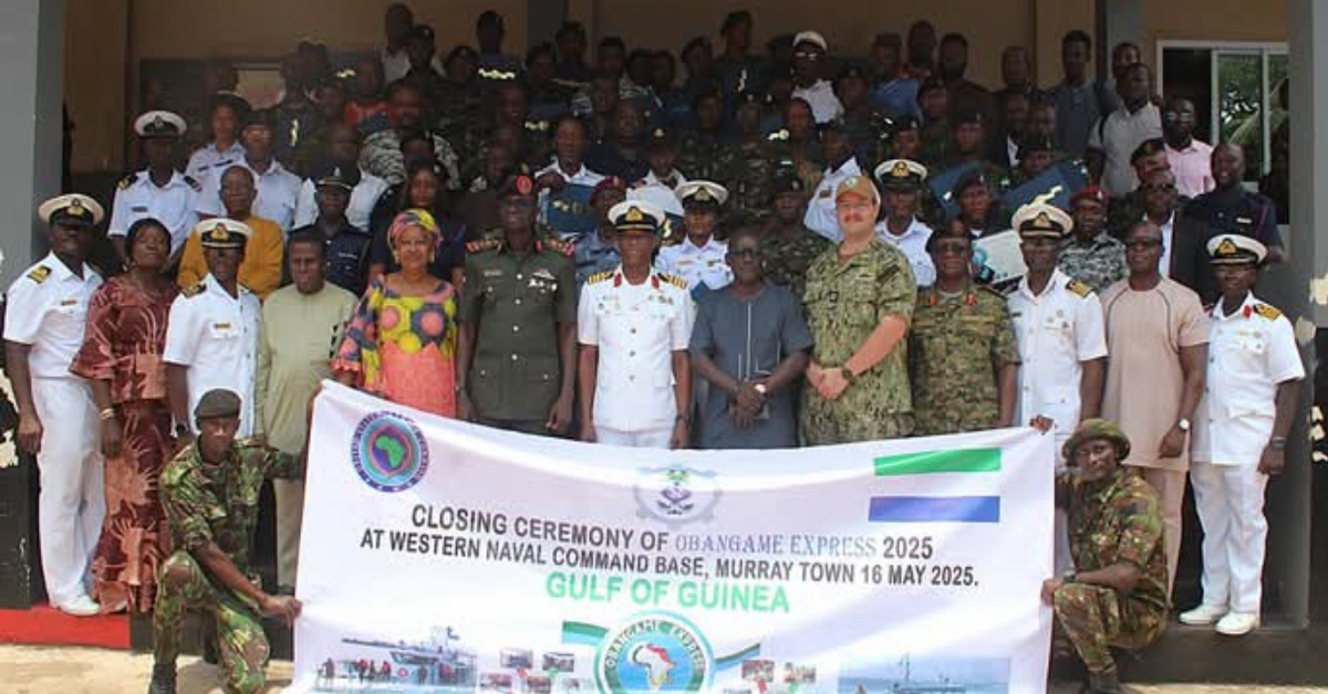 Sierra Leone Navy Concludes OBANGAME Express 2025 with Closing Ceremony in Freetown