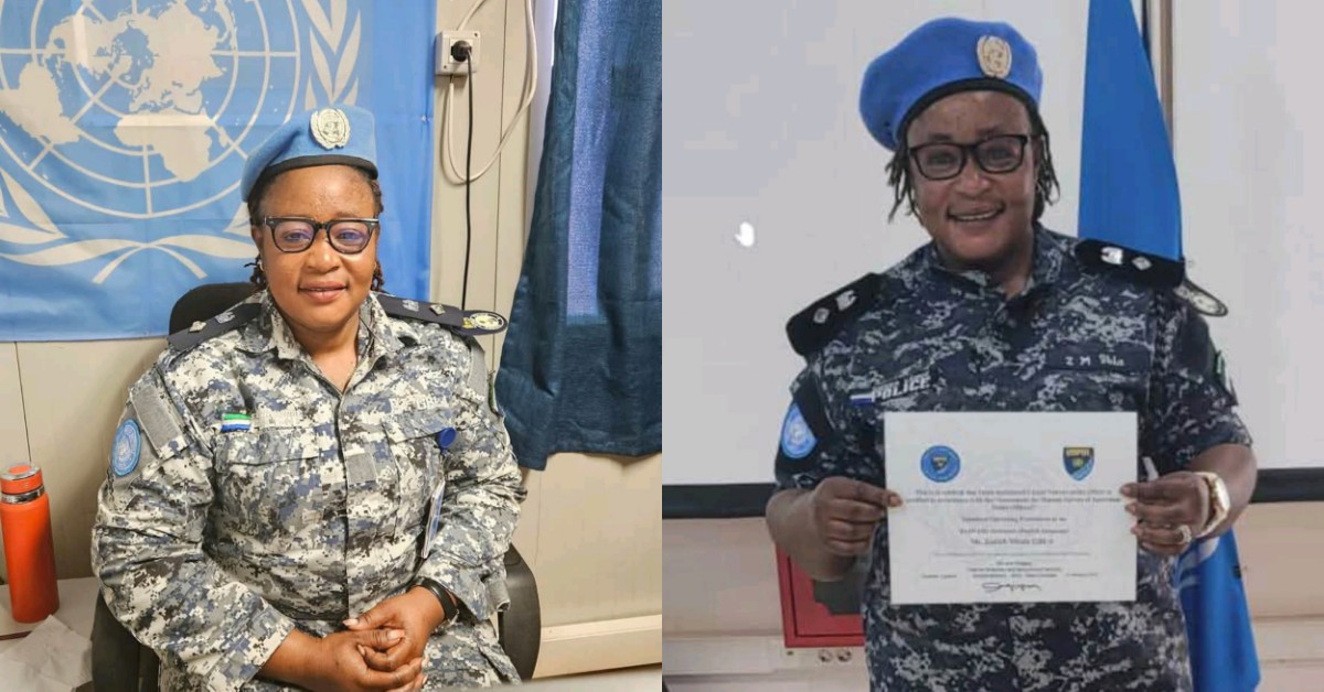 Sierra Leone’s Zainab Gbla Named UN Woman Police Officer 2025