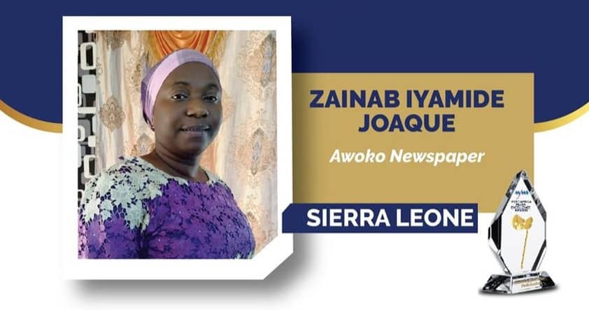 Zainab Iyamide Joaque Named Journalist of the Year at SLAJ Media Awards