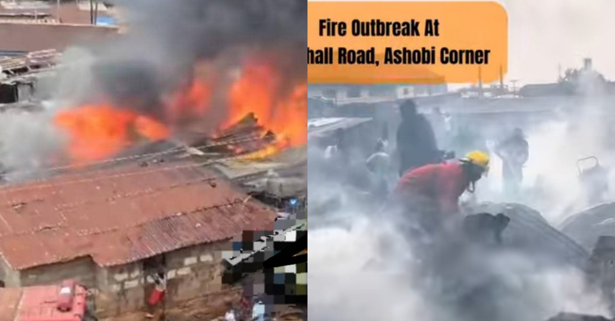 Fire Destroys Homes at Ashobi Corner Amid Suspected ‘Bad Light’