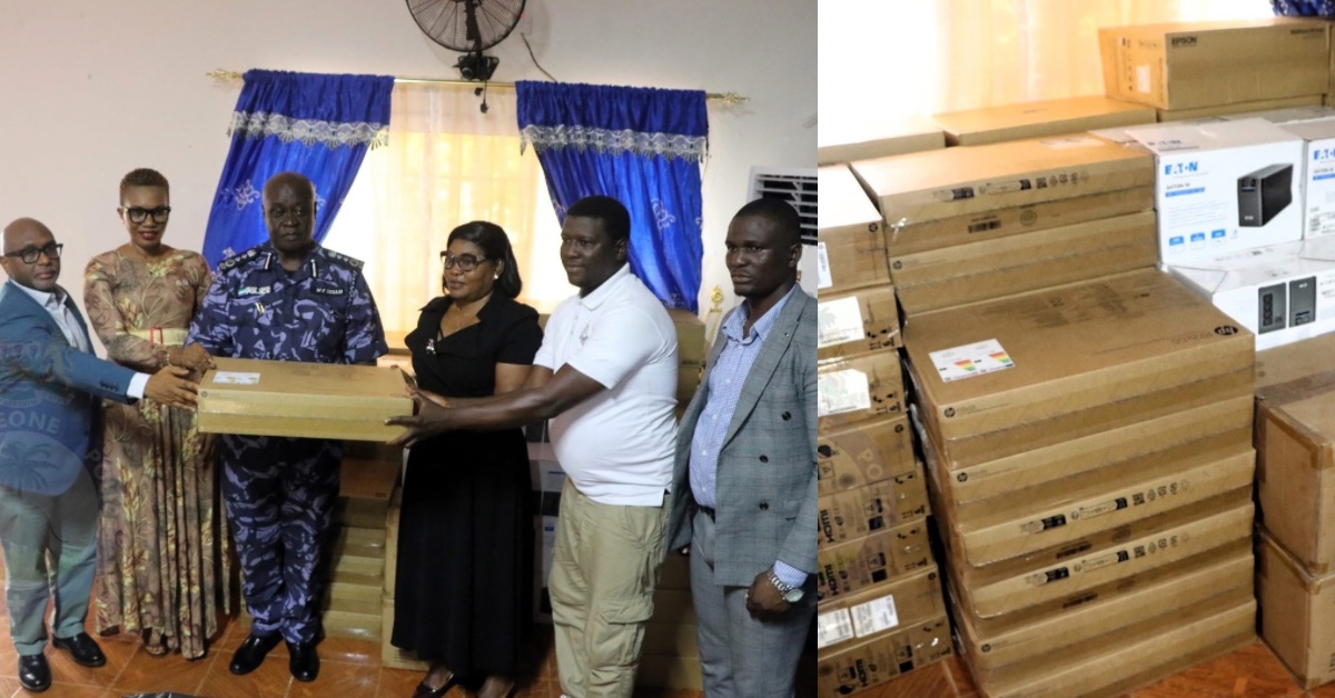 Police IG Fayia Sellu Donates Computers to ACC, NDLEA And Immigration Department