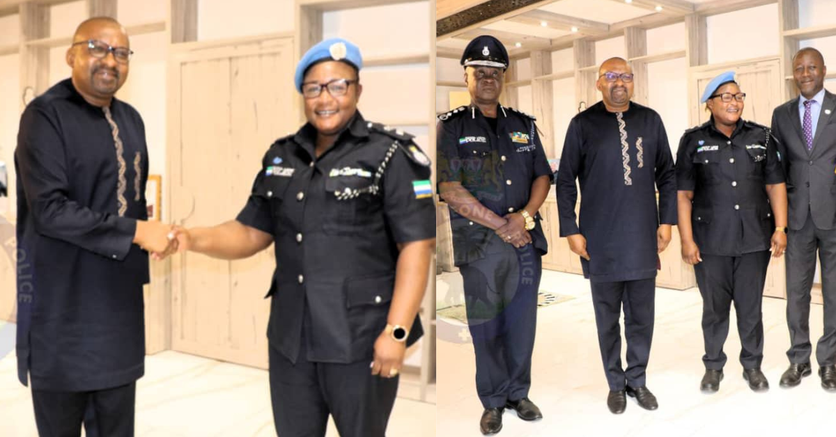 Vice President Julden Jalloh Honors Police Superintendent Zainab Gbla on UN Award