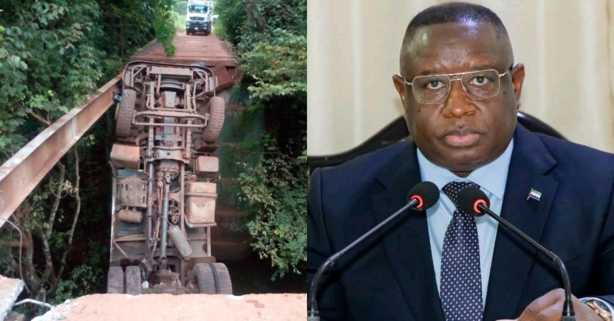 Collapsed Bridge Cuts Off Kamakwie Highway, Residents Urge Government to Act Urgently