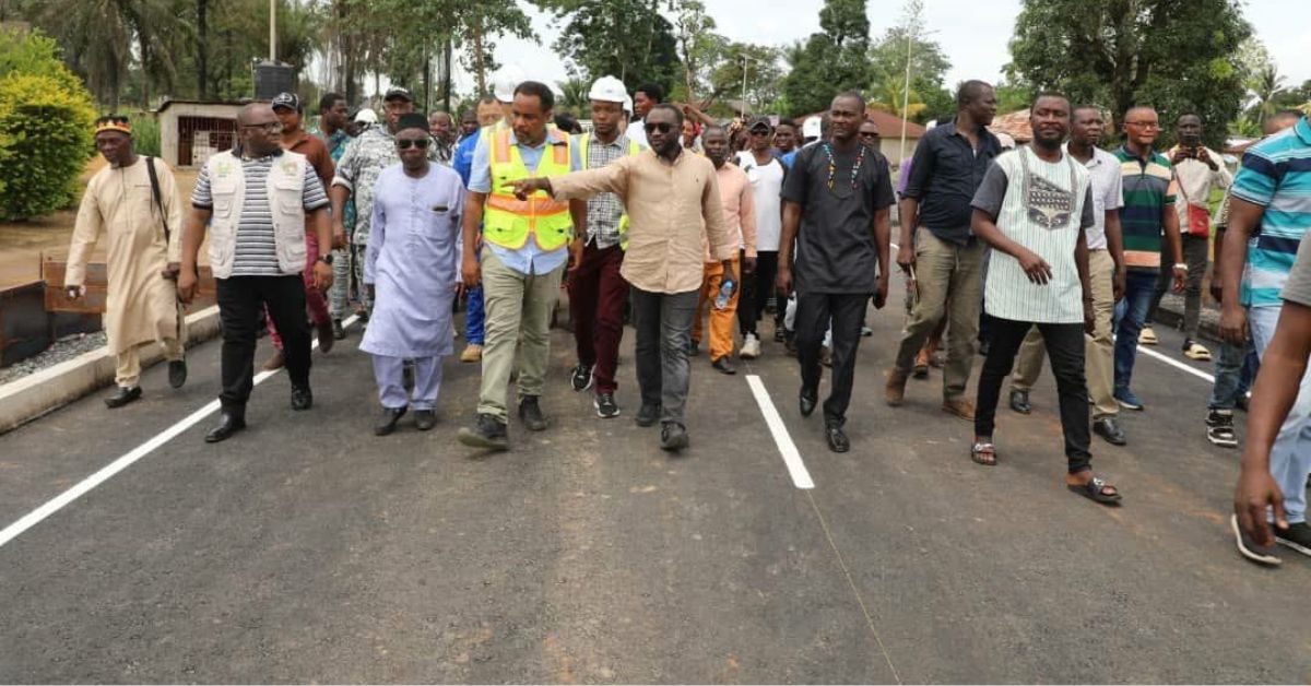 Agriculture Minister Henry Kpaka Inspects Senehun Bridge Ahead of Presidential Commissioning