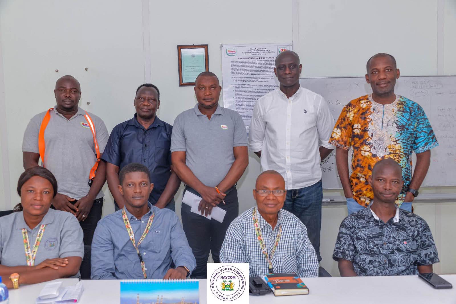 National Youth Commission Engages Sierra Tropical Limited to Boost Youth Skills Training