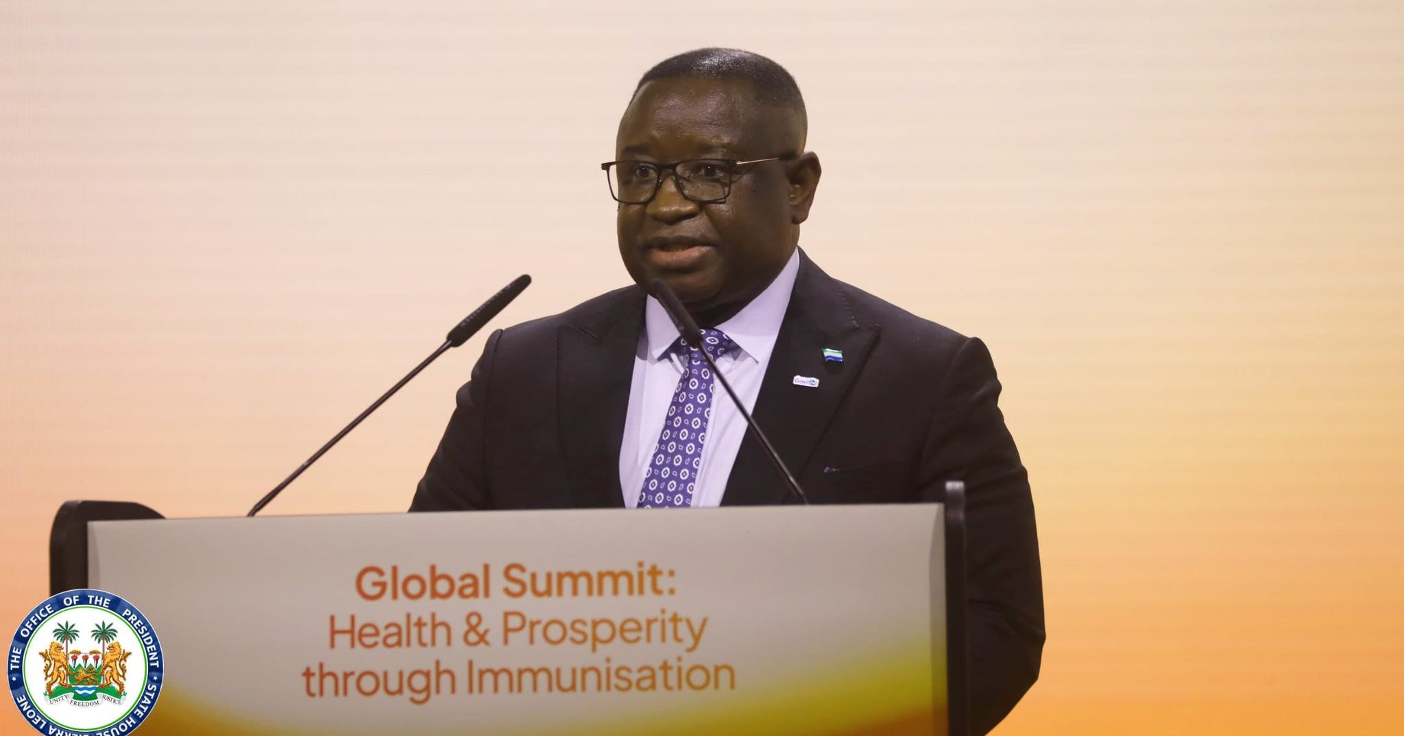President Bio Champions Health Equity Through Immunisation at GAVI Global Summit