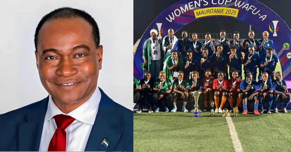 Samura Kamara Celebrates Sierra Queens Over WAFU A Championship Victory