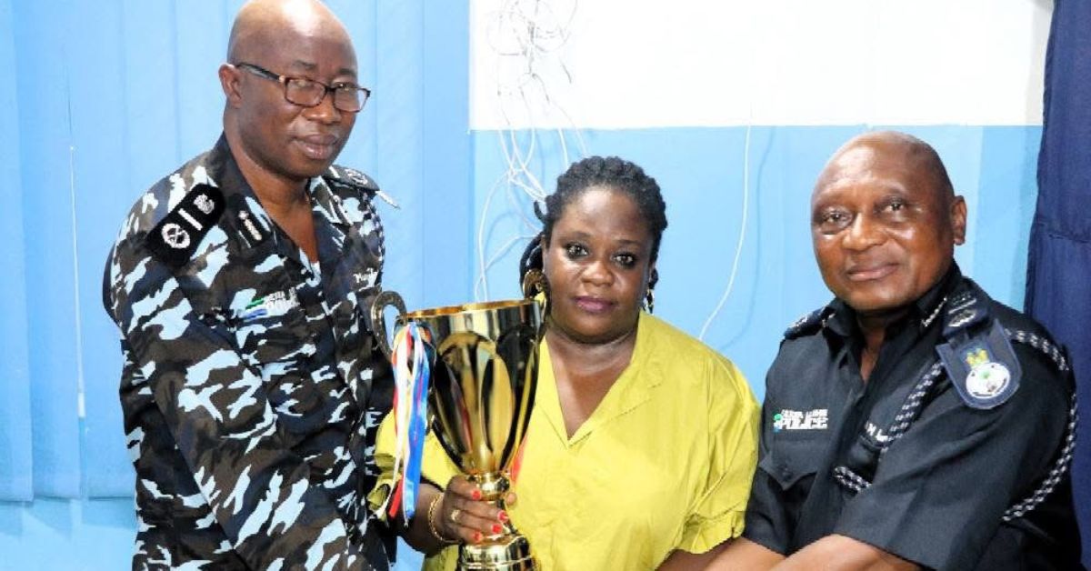 Sierra Leone Police Receives Golden Trophy to Inspire Female Recruits