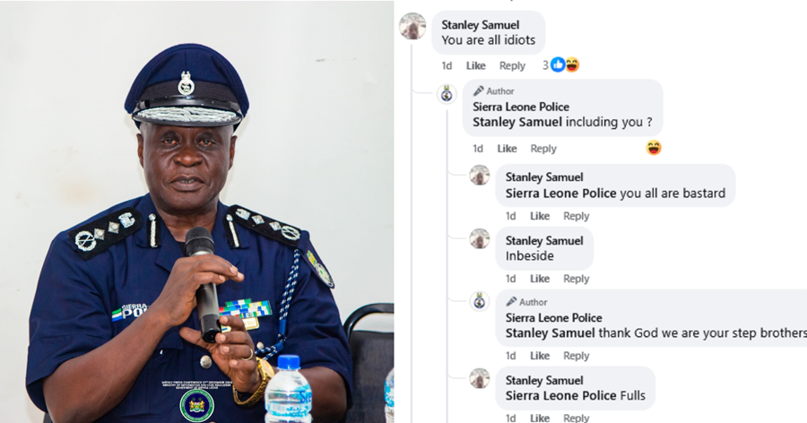 Sierra Leone Police Replies Facebook User Who Called Them “Idiots” And “Bastard”