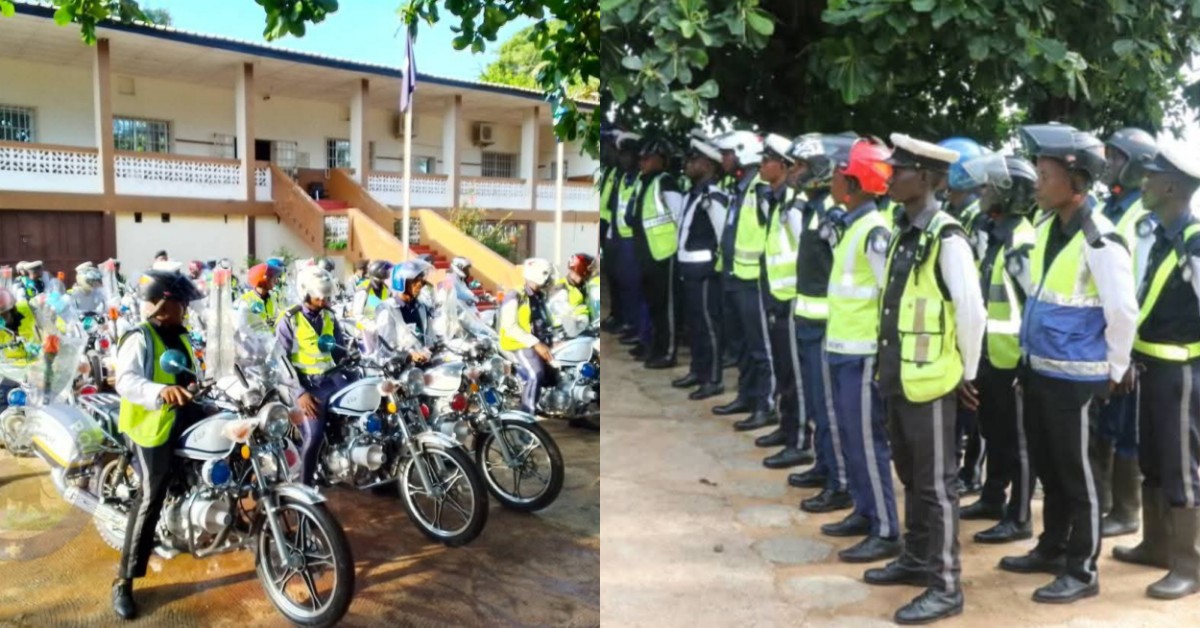 Sierra Leone Police Unveil 30 Motorbikes to Tackle Road Violations
