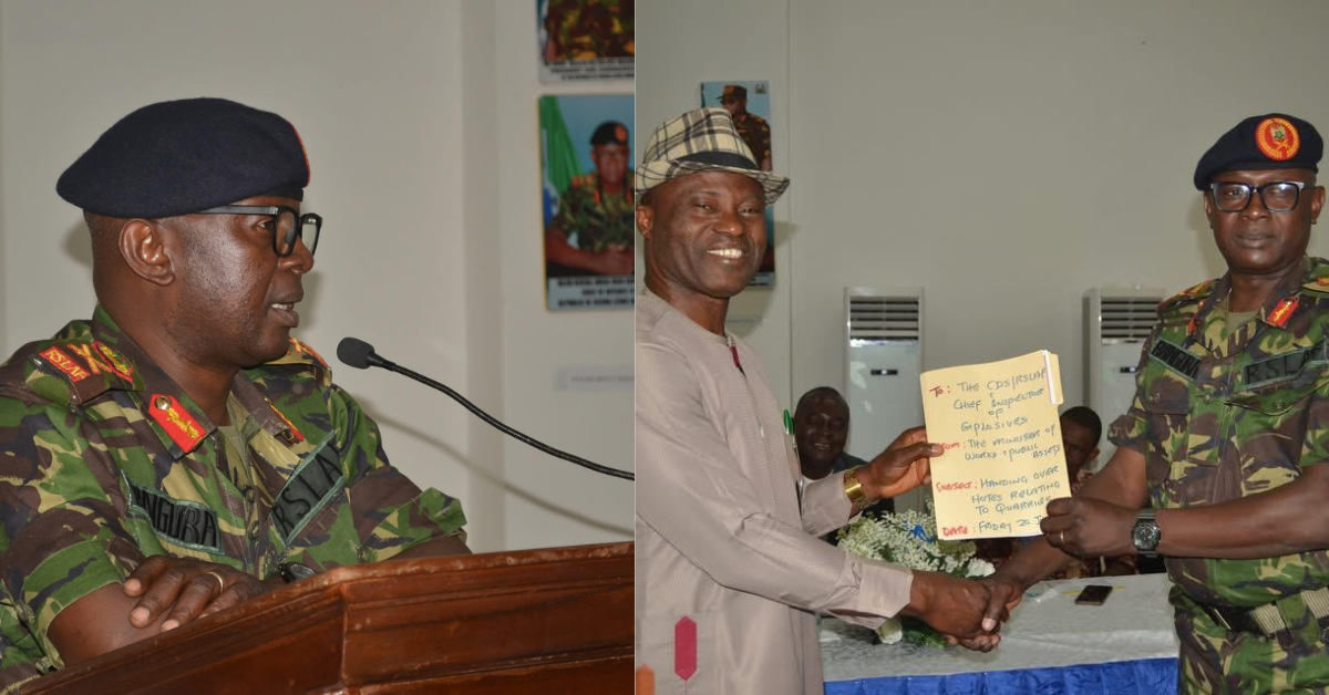 Major General AI Bangura Takes Over as Chief Inspector of Explosives Management in Sierra Leone Army