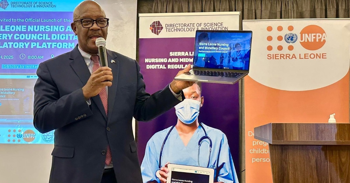 Health Minister Austin Demby Launches Digital Regulatory Platform for Nurses and Midwives in Sierra Leone