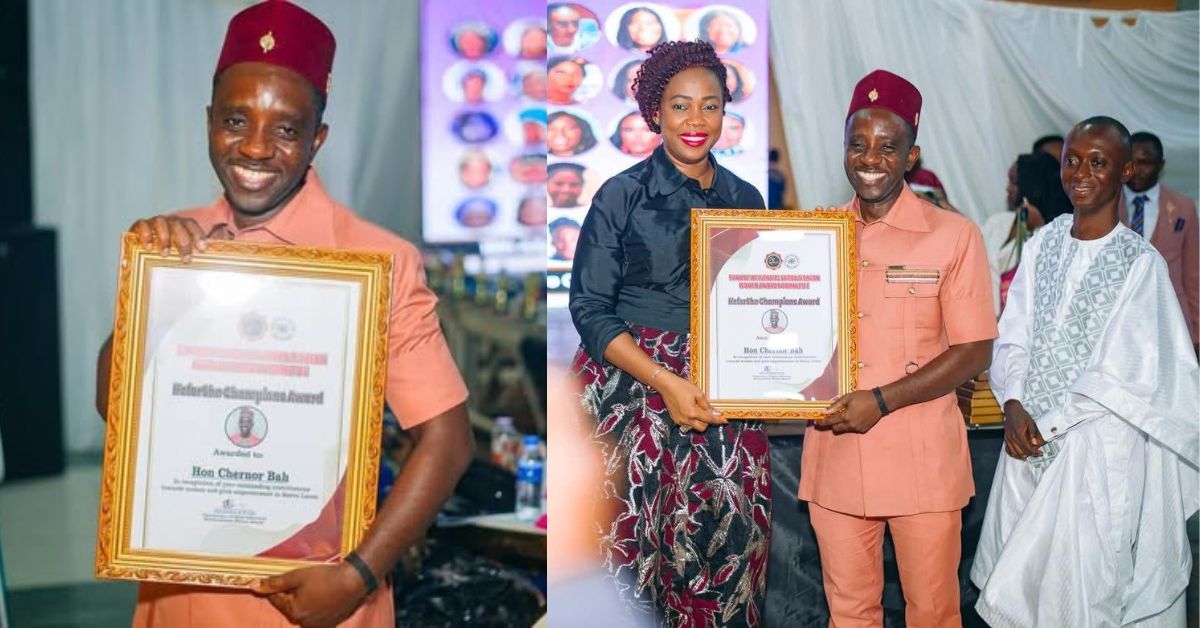 Information Minister Chernor Bah Honoured as HeForShe Champion at Influential Women Awards