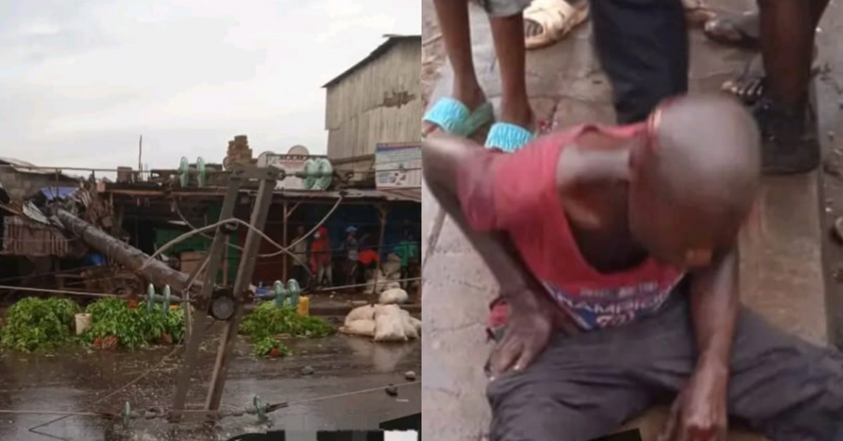 Several Injured After Electric Pole Collapses at Tombo Junction in Waterloo