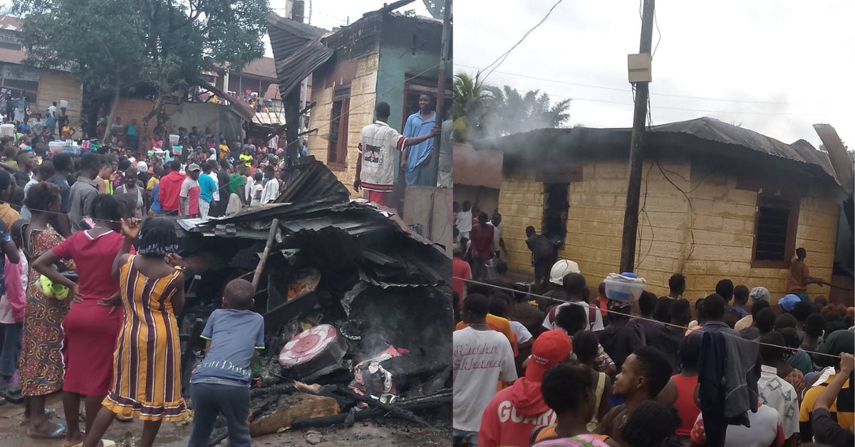 Fire Destroys Homes and Businesses at Dama Road, Kenema