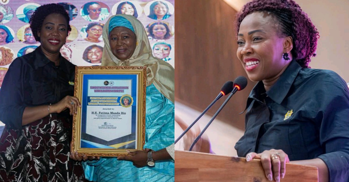 First Lady Fatima Bio Honoured at 50 Most Influential Sierra Leonean Women Awards