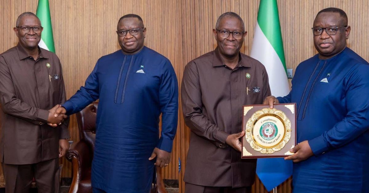 ECOWAS Court of Justice Delegation Visits President Bio in Freetown