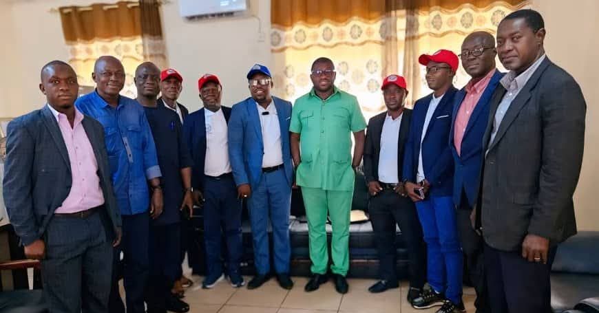 Liberia Kickball Delegation Visits NSA Executive Director in Freetown