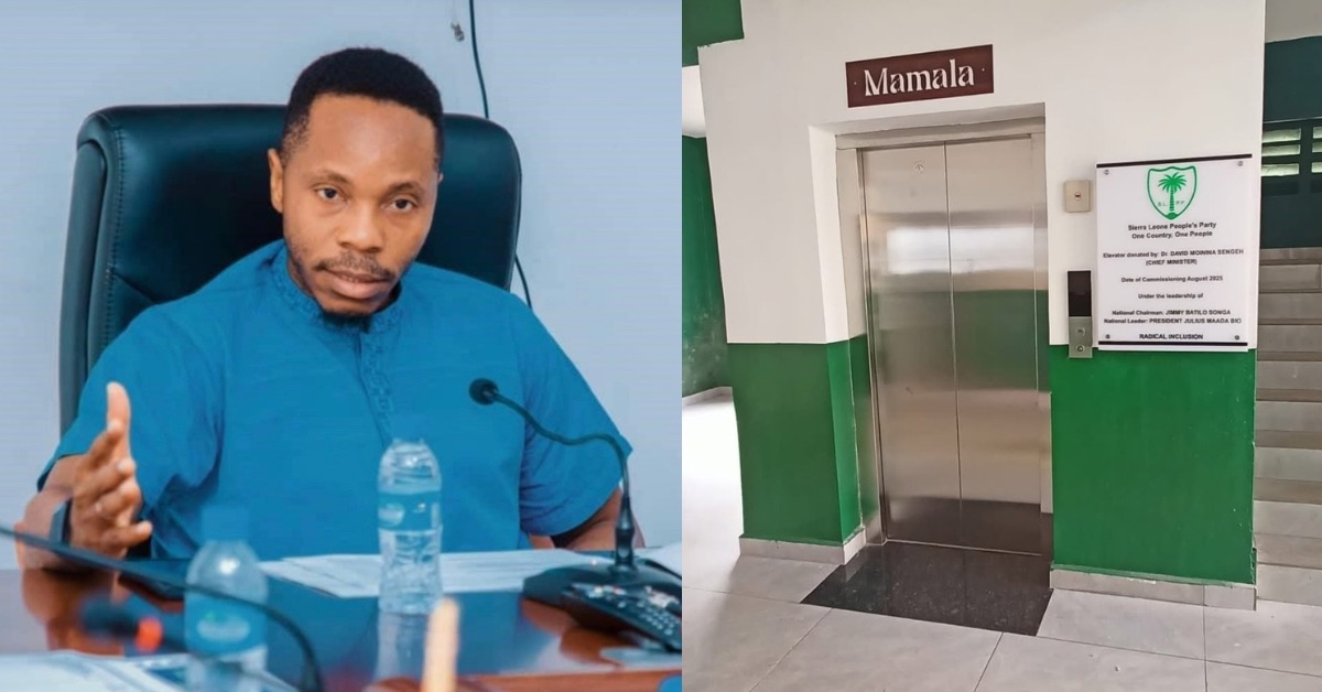 Chief Minister Sengeh to Commission New Elevator at SLPP Office in Honor of His Mother and Others’