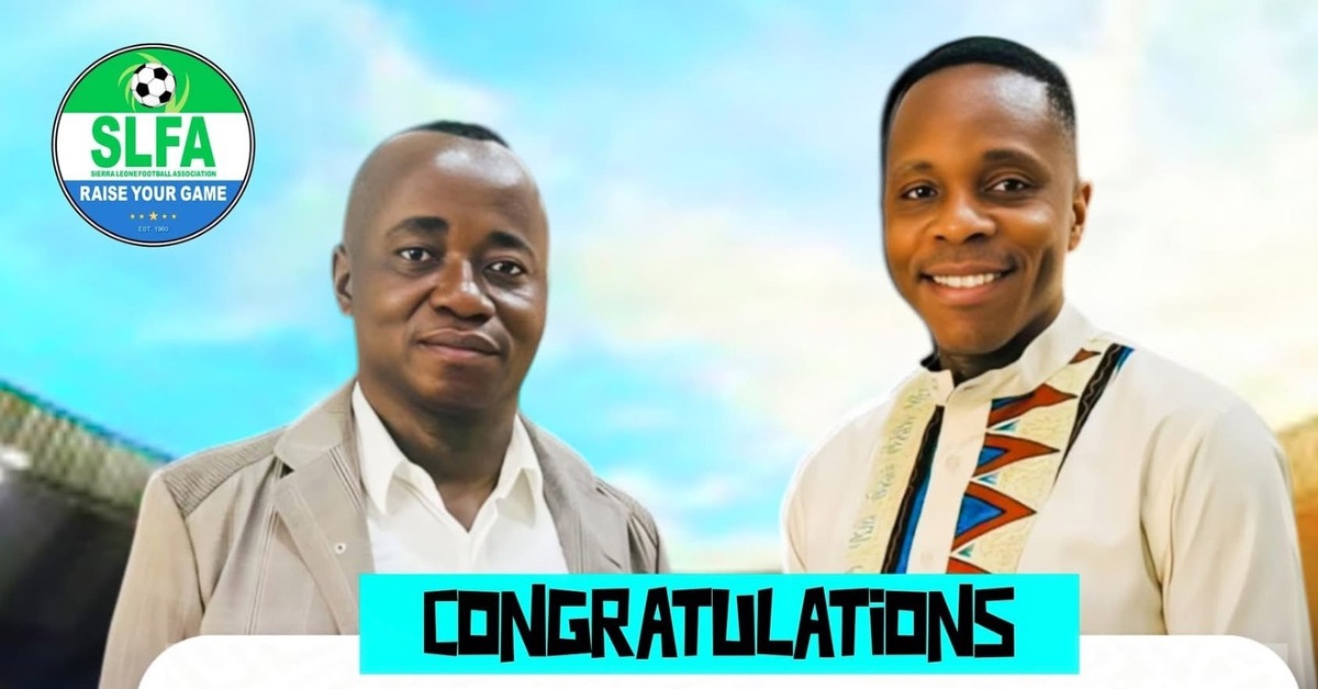 Chief Minister David Sengeh Congratulates Babadi Kamara on Election as SLFA President