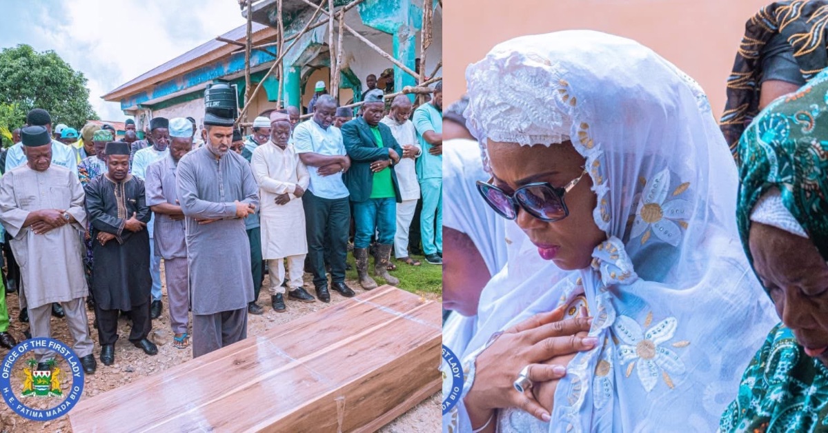 First Lady Pays Last Respects to SLPP’s District Secretary General, Ibrahim Foday