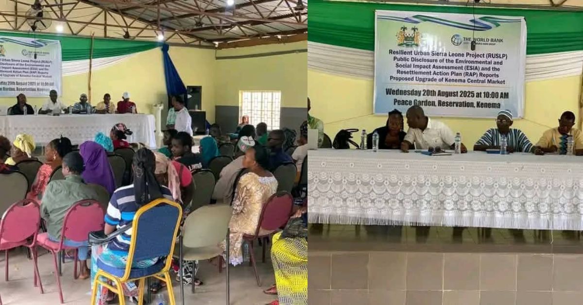 Kenema’s Central Market Set for Transformation Under Resilient Urban Sierra Leone Project