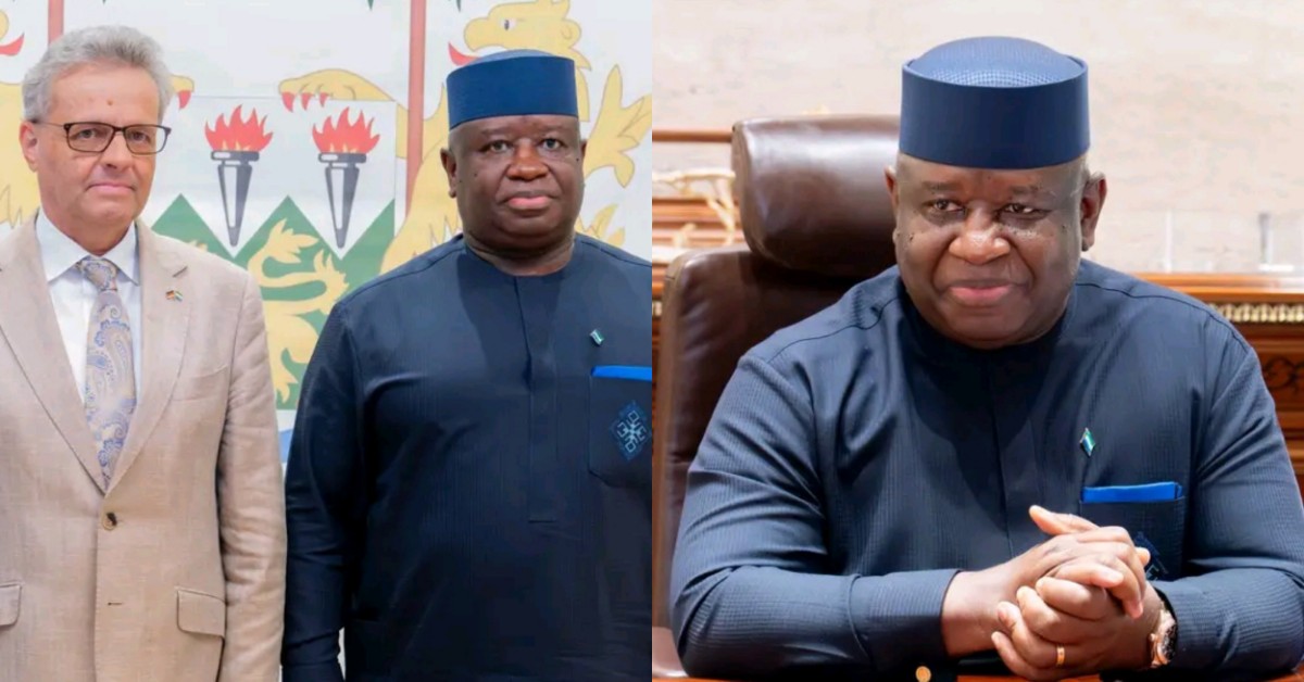 President Bio Bids Farewell to Outgoing German Ambassador