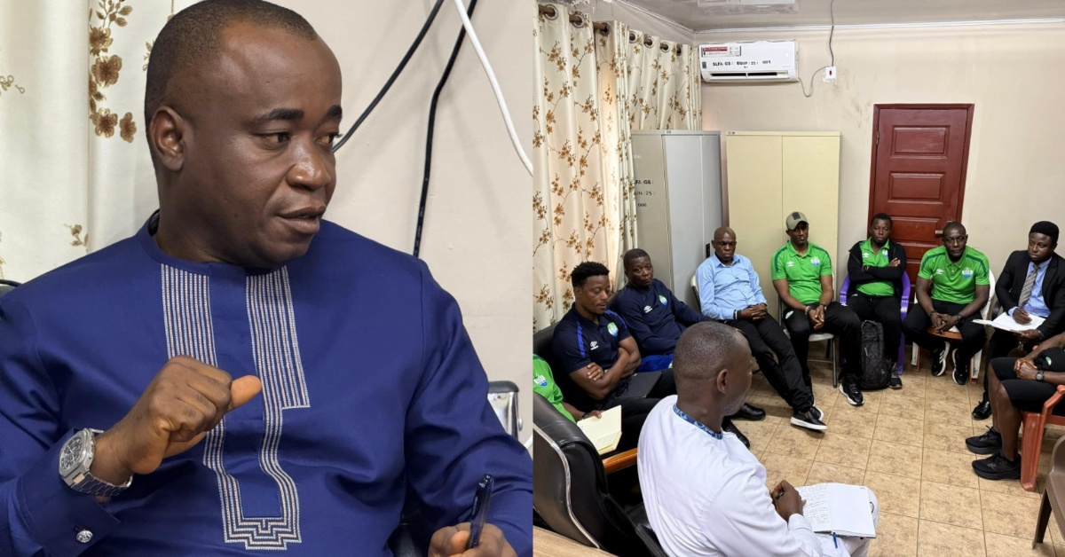 SLFA President Meets Leone Stars Technical Team Ahead of Crucial World Cup Qualifiers