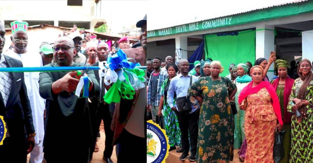 VP Jalloh Commissions New Market in Devil Hole Community to Boost Trade and Livelihoods