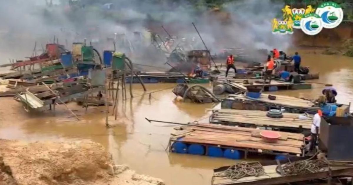 EPA Destroys 199 Dredges in Major Crackdown on Illegal Mining in Sierra Leone