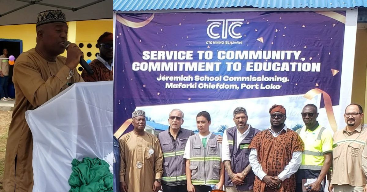 CTC Mining Commission New and Renovated School in Maforki Chiefdom