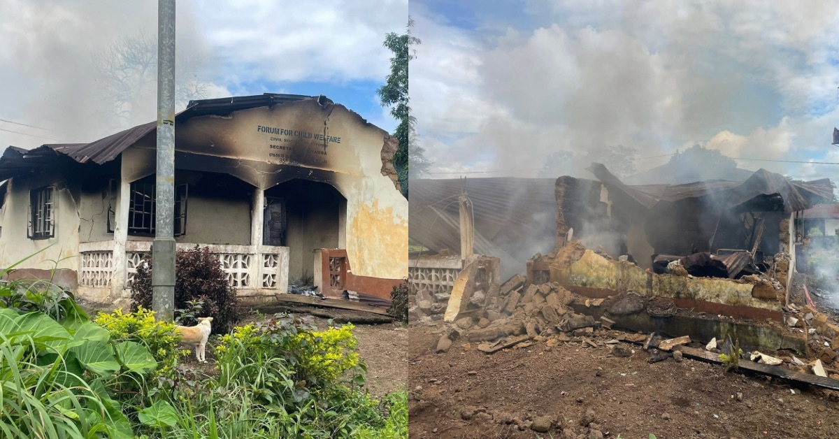 Fire Destroys Former Civil Society Office in Moyamba