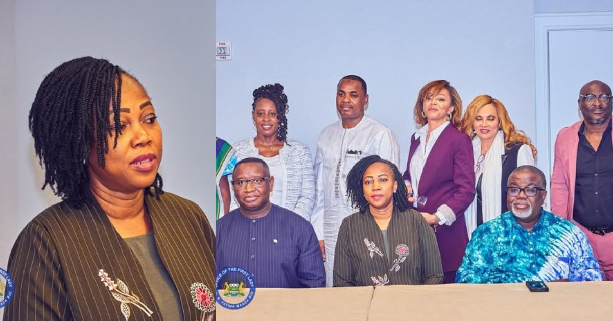 First Lady Fatima Bio Joins President Bio in Meeting with Sierra Leonean Diaspora Leaders