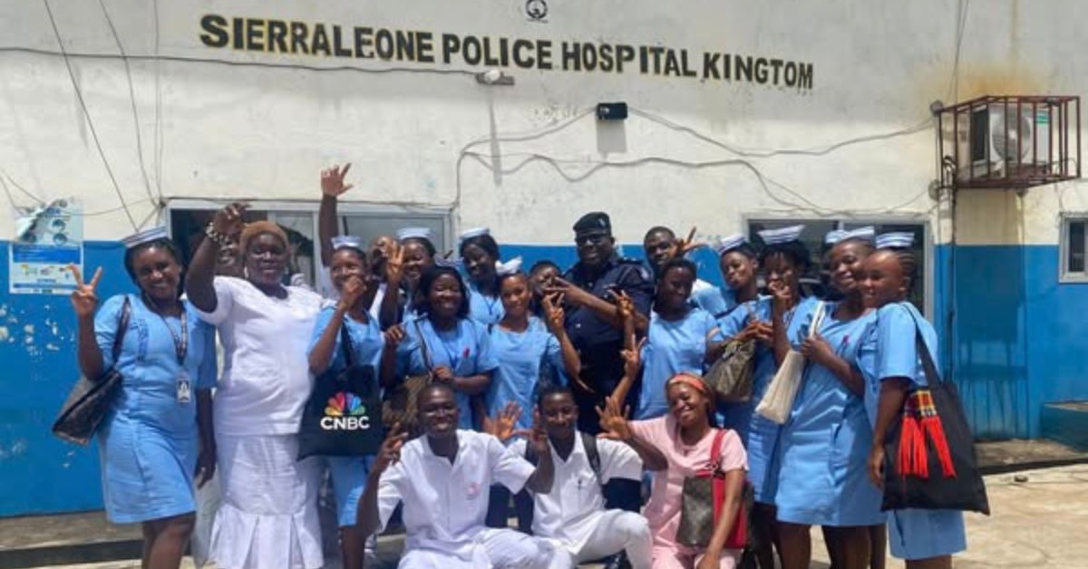Kingtom Police Hospital Welcomes New Interns from Ernest Bai Koroma University