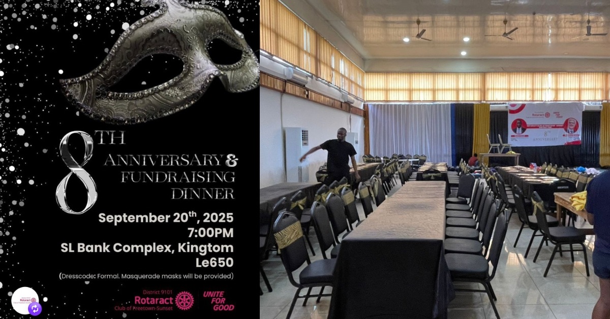 Rotaract Club of Freetown-Sunset to Host Fundraising Dinner for School Construction Project