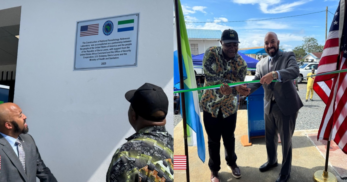 U.S. Embassy Hands Over New State-of-the-Art Parasitic Diseases Laboratory to Sierra Leone’s Ministry of Health