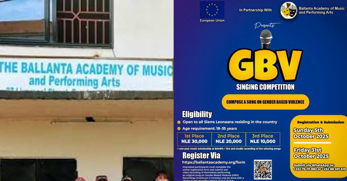 Balanta and EU Launch Singing Competition to Combat Gender-Based Violence in Sierra Leone