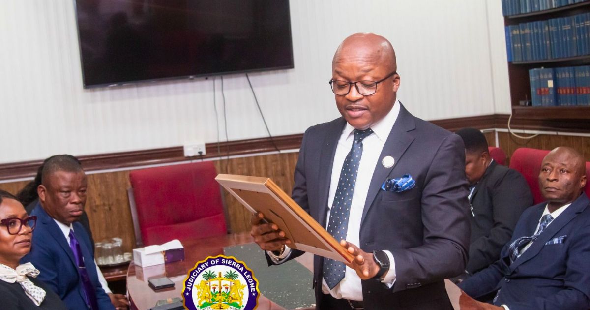 Chief Justice Komba Kamanda Receives Recognition for Upholding Justice