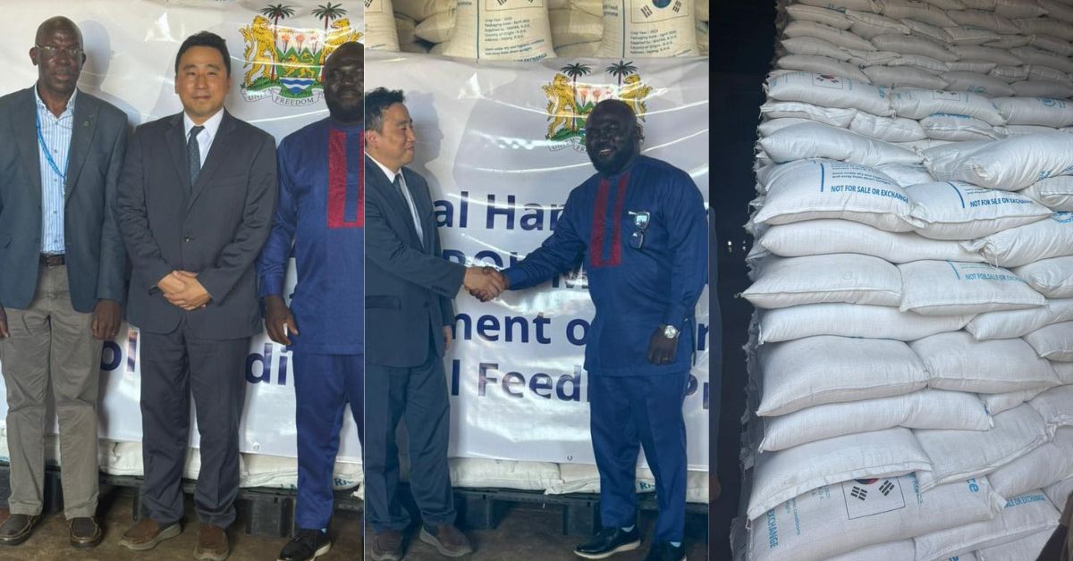 Korea Donates 1,800 Metric Tonnes of Rice to Boost Sierra Leone’s School Feeding Programme