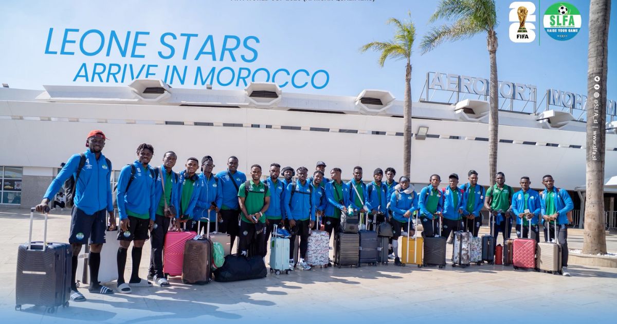 Leone Stars Arrive in Morocco Ahead of Final 2026 World Cup Qualifying Match