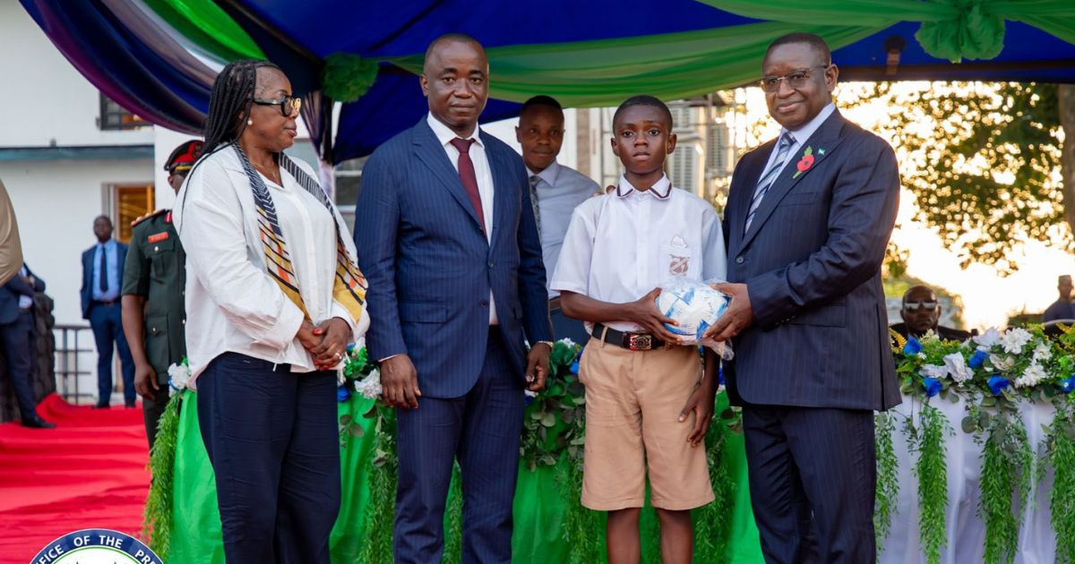 President Maada Bio Launches “Football for Schools” Project