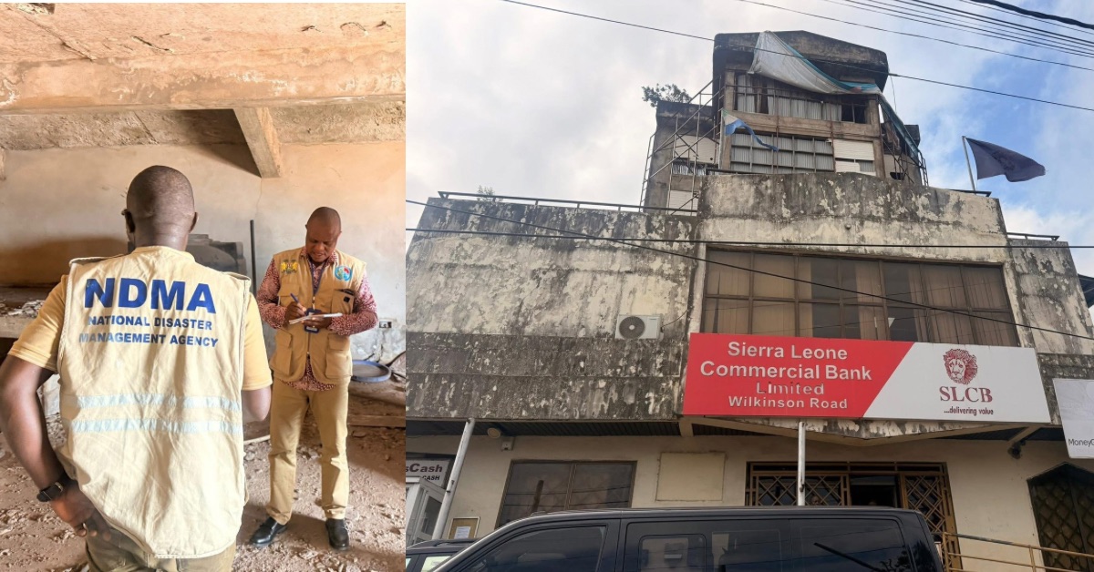Sierra Leone Commercial Bank Building at Risk of Collapse, NDMA Warns