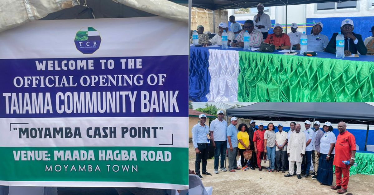 Taiama Community Bank Opens New Cash Point in Moyamba