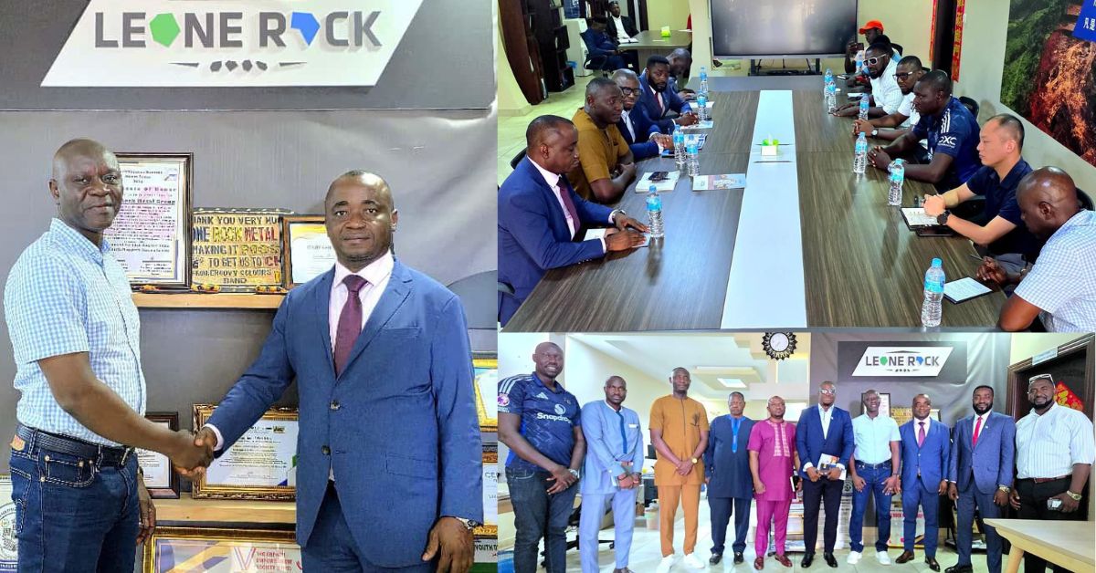 SLFA President Kamara Presents New Premier League Board to Leone Rock Metal Group